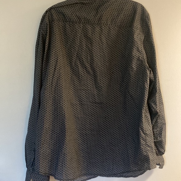Warehouse one the jeans store black and gray long sleeve snap up shirt - Picture 2 of 8